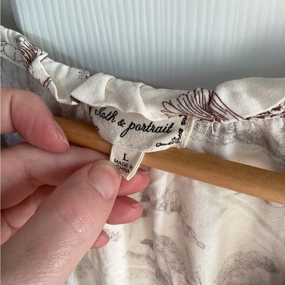 Cloth And Portrait Large Dress Tiered Ruffled Safari Animal Print Maxi Button - Picture 5 of 6